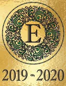 Paperback Weekly Planner Initial Monogram "E" September 2019 - December 2020: Personalized 16-Month Large Print Letter-Sized Schedule Organizer by Week for Teac [Large Print] Book