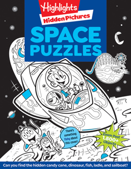 Paperback Space Puzzles: Solar System Puzzle Book for Kids 6-12, Fun Space Gift with Activities and Games, Over 100 Puzzles and More Than 1,800 Hidden Objects t Book