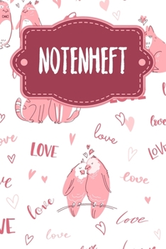 Paperback Notenheft: Notenheft für Schüler und Studenten - Motiv: Liebende Tiere [German] Book