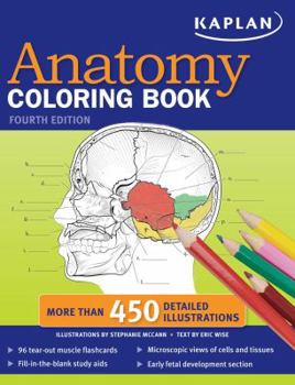 Paperback Kaplan Anatomy Coloring Book [With 96 Tear-Out Muscle Flashcards] Book