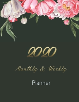 Paperback 2020 Planner Monthly and Weekly: One Year Calendar Organizer with 12 Months Spread View - time management - Agenda & Journal - Personal Appointment - Book