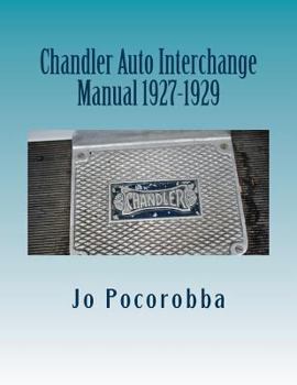 Paperback Chandler Auto Interchange Manual 1927-1929 Book