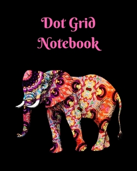 Paperback Dot Grid Notebook: Elephant; 100 sheets/200 pages; 8" x 10" Book