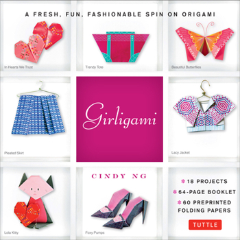 Paperback Girligami Kit: A Fresh, Fun, Fashionable Spin on Origami: Origami for Girls Kit with Origami Book, 60 Origami Papers: Great for Kids! [With Booklet an Book