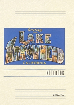 Paperback Vintage Lined Notebook Greetings from Lake Arrowhead, California Book