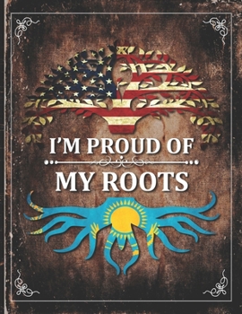 Im Proud of My Roots: Vintage Kazakhstan and American Flag Personalized Gift for Coworker Friend  Lightly Lined Pages Daily Journal Diary Notepad
