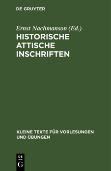 Hardcover Historische Attische Inschriften [German] Book