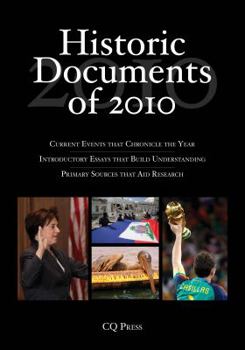 Hardcover Historic Documents of 2010 Book