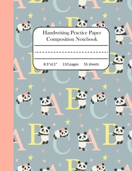 Paperback Handwriting Practice Paper Composition Notebook: Blank Writing Sheets with Dotted Midline for Kids size 8.5x11 inches Book