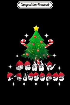 Paperback Composition Notebook: Merry Christmas American Sign Languages Candy Cane Journal/Notebook Blank Lined Ruled 6x9 100 Pages Book