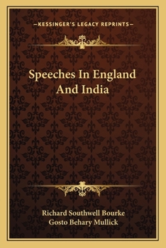 Paperback Speeches In England And India Book