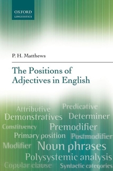 Hardcover The Positions of Adjectives in English Book