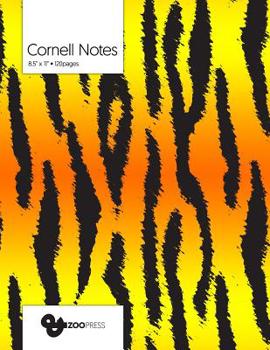 Cornell Notes: Tiger Pattern Cover - Best Note Taking System for Students, Writers, Conferences. Cornell Notes Notebook. Large 8.5" x 11", 120 Pages. College Note Taking Paper, School Supplies.