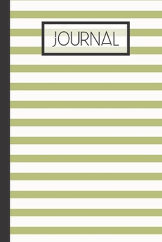 Paperback Journal: Winter Green Striped Lined 120 Page Journal (6"x 9") Book