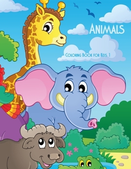 Paperback Animals Coloring Book for Kids 1 Book