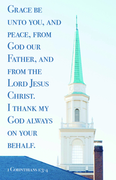 Misc. Pastor Appreciation Bulletin: Thank You (Package of 100): 1 Corinthians 1:3-4 (Kjv) Book