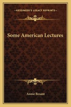 Paperback Some American Lectures Book