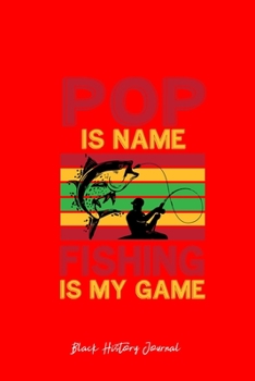 Black History Journal: Black Woman Fishing Afro Retro Black History Month Gift - Red Dotted Dot Grid Bullet Notebook - Diary, Planner, Gratitude, Writing, Goal, Log Journal - 6x9 120 pages