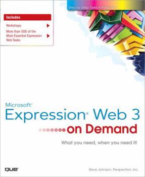 Paperback Microsoft Expression Web 3 on Demand Book