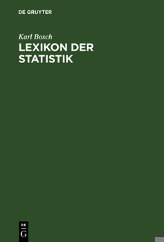 Hardcover Lexikon der Statistik [German] Book