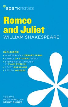 Paperback Romeo and Juliet Sparknotes Literature Guide Book