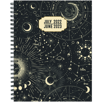 Spiral-bound Celestial 2022-23 8.5 X 11 Softcover Academic Weekly Planner Book