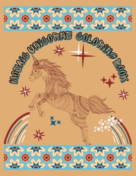 Paperback Mosaic Unicorns: Coloring Book