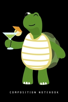 Paperback Composition Notebook: Fun Green Sea Turtle Lined Notebook Journal Diary 6x9 Book