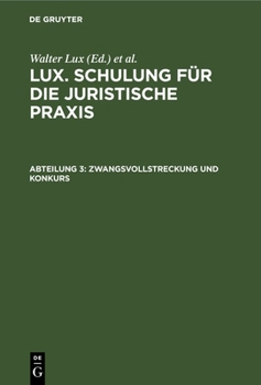 Hardcover Zwangsvollstreckung Und Konkurs [German] Book