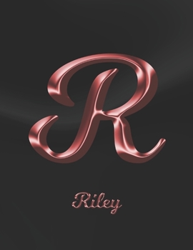 Riley: 1 Year Weekly Planner with Note Pages (12 Months) | Black Marble Rose Gold Pink Effect Letter R | 2020 - 2021 | Week Planning | Monthly ... | Plan Each Day, Set Goals & Get Stuff Done