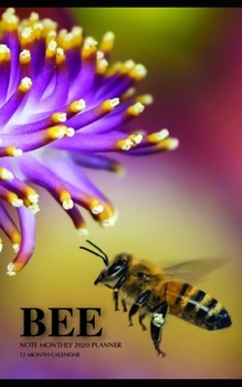 Paperback Bee Note Monthly 2020 Planner 12 Month Calendar Book