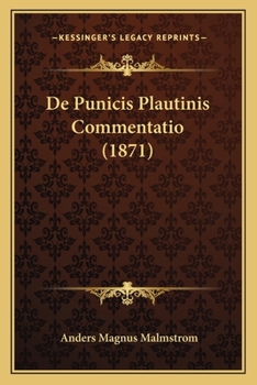 Paperback De Punicis Plautinis Commentatio (1871) [Latin] Book
