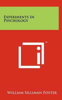 Hardcover Experiments In Psychology Book
