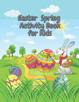 Paperback Easter Spring Activity Book for Kids: Coloring Book Mazes Crossword Word Search Book