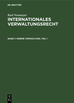 Hardcover Innere Verwaltung, Teil 1 [German] Book