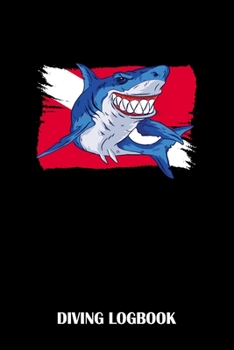 Paperback Diving Logbook: Diver's Log for Scuba Divers - Grinning Blue Shark Design - 120 pages - 224 Dives Book