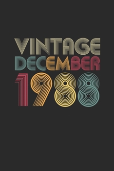 Paperback Vintage December 1988: Graph Paper Notebook - 31 years old Birthday Gift or 31st Anniversary Gift Idea Book