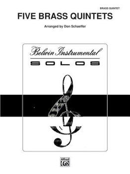 Paperback Five Brass Quintets: 2 Trumpets, Horn or Trombone, Trombone, & Tuba Book