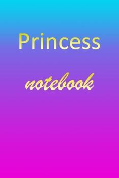 Paperback Princess: Blank Notebook - Wide Ruled Lined Paper Notepad - Writing Pad Practice Journal - Custom Personalized First Name Initia Book