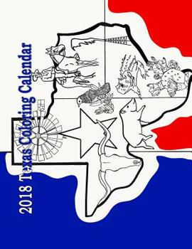 Paperback 2018 Texas Coloring Calendar Book