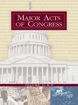 Hardcover Major Acts of Congress ( 3-Volume Set ) Book