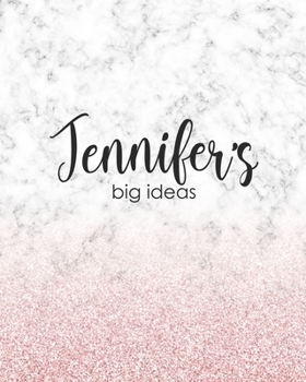 Jennifer's Big Ideas: Personalized Notebook - 8x10 Lined Women's Journal