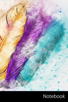 Notebook: Feathers,  Bird,  Animal,  Art Notebook / Journal / Diary / Composition book - 6 x 9 inches (15,24 x 22,86 cm), 150 pages, glossy finish.