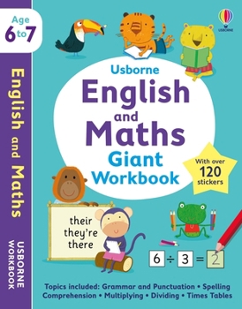 Paperback Usborne English and Maths Giant Workbook 6-7 Book