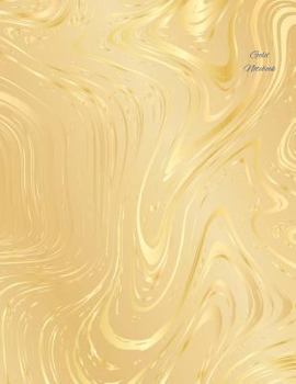 Gold Notebook: Wide-Ruled, Blank Notebook, 110 Pages, Full Size (8.5 x 11 inches), Large, Glossy Cover, Design on Front and Back