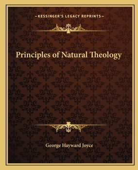 Principles of Natural Theology. Stonyhurst Philosophical Series