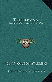 Paperback Tolstoyana: Studier Och Minnen (1906) [Swedish] Book