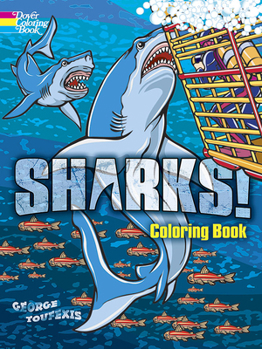 Paperback Sharks! Coloring Book