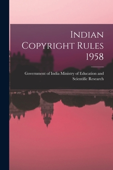 Paperback Indian Copyright Rules 1958 Book