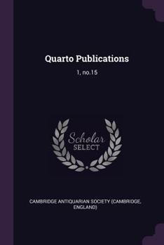 Paperback Quarto Publications: 1, no.15 Book